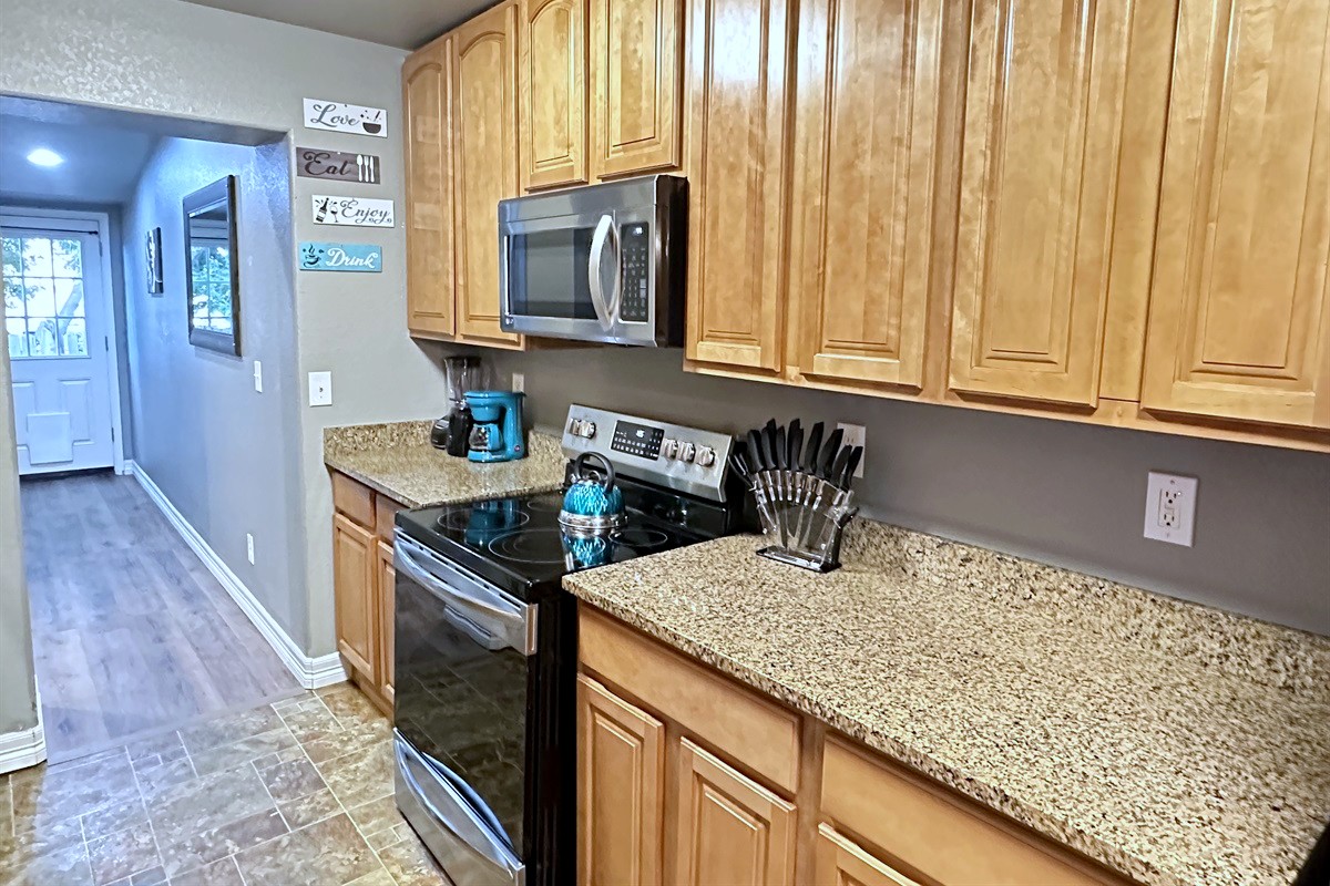Styled interior of a managed rental